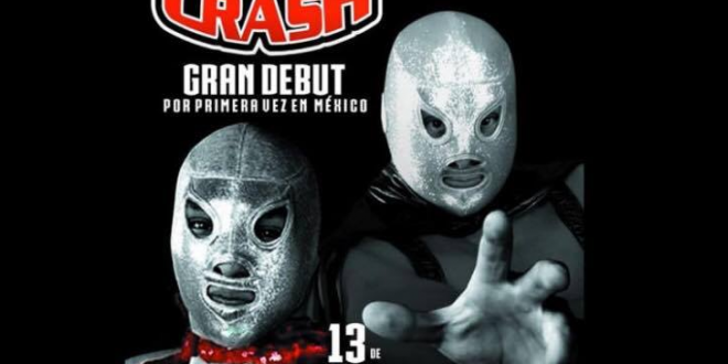 Santo Jr Debuts Along His Father El Hijo Del Santo For The Crash Promotion