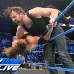 Dean Ambrose clotheslines AJ Styles - Wrestling Examiner