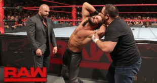 Triple H Samoa Joe with Seth Rollins