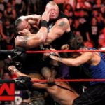 Samoa Joe, Brock Lesnar, Braun Strowman, and Roman Reigns on Raw - Wrestling Examiner