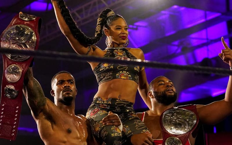 Bianca Belair with The Street Profits - Wrestling Examiner